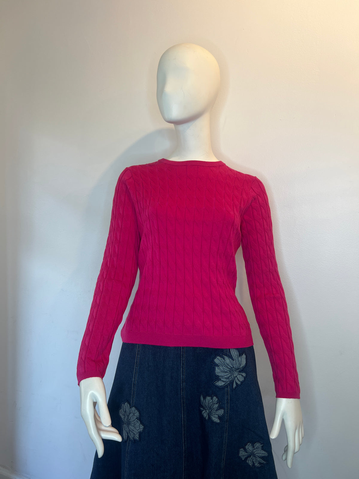 Cable Stitch Crew Neck Sweater