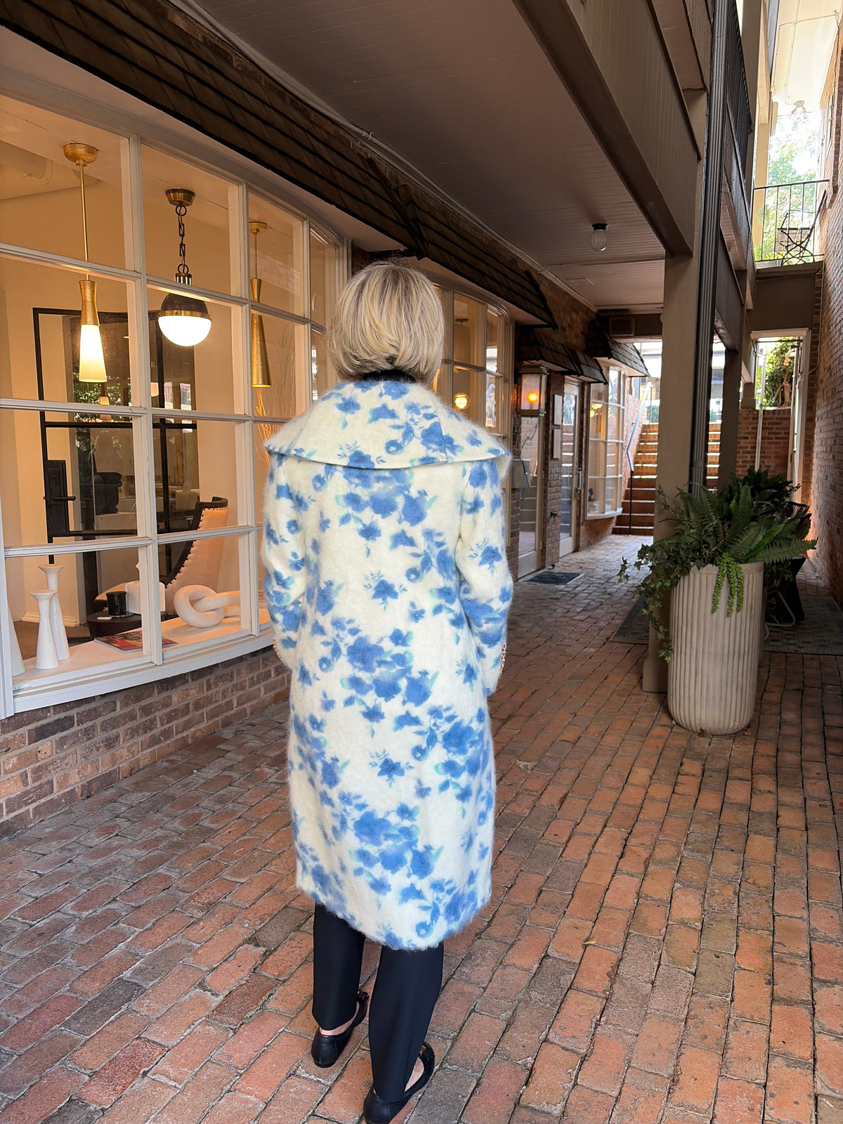 Wool Shaggy Flower Coat