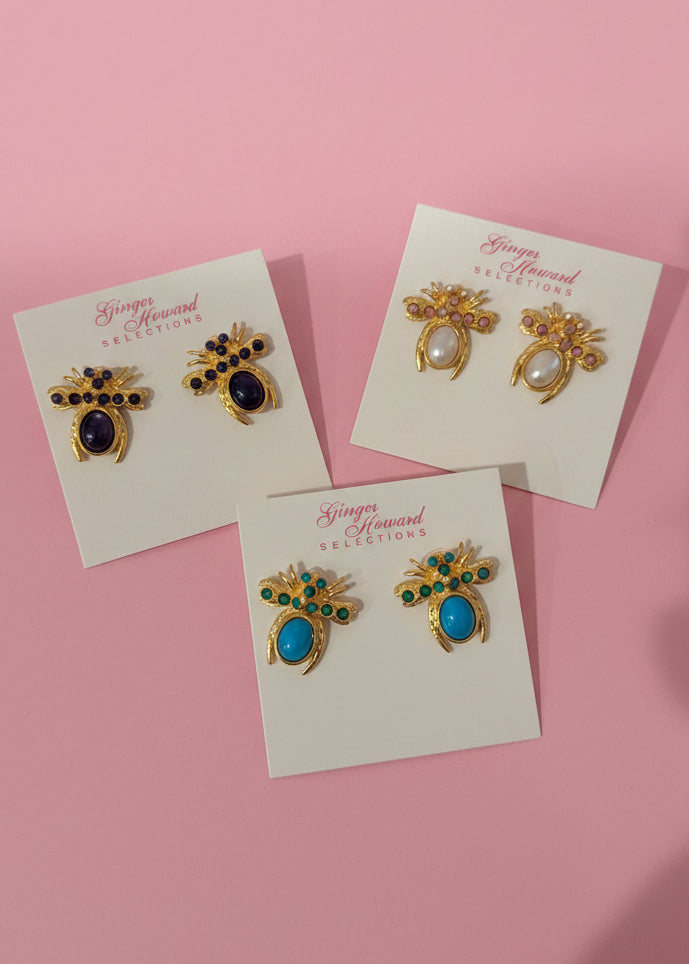 Bee Stone Earring