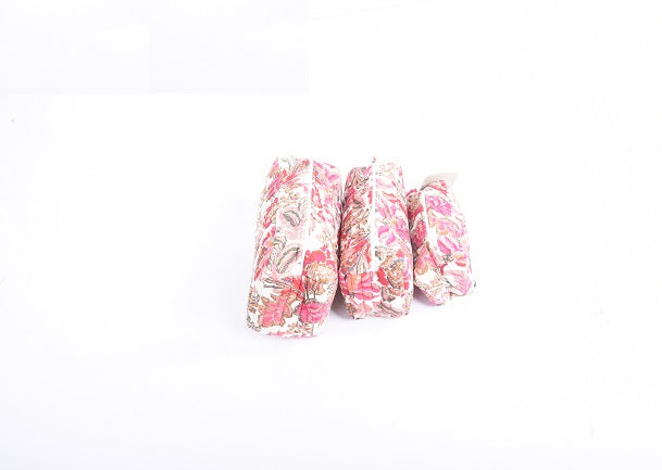 Set of 3 Quilted Pouches - 2 Colors