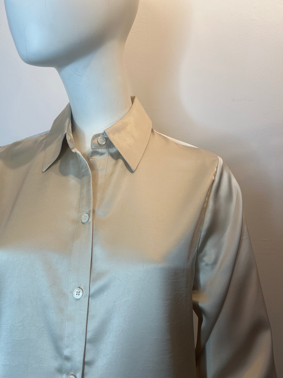 Lily Satin Button-Up Shirt