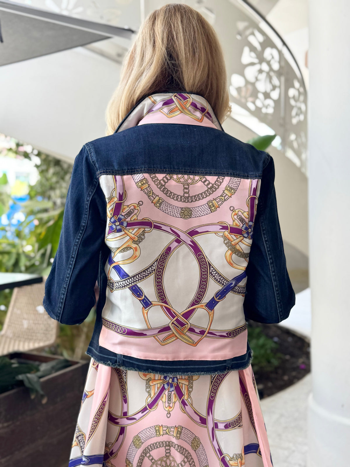 The Dark Denim Jacket / Purple Stirrup