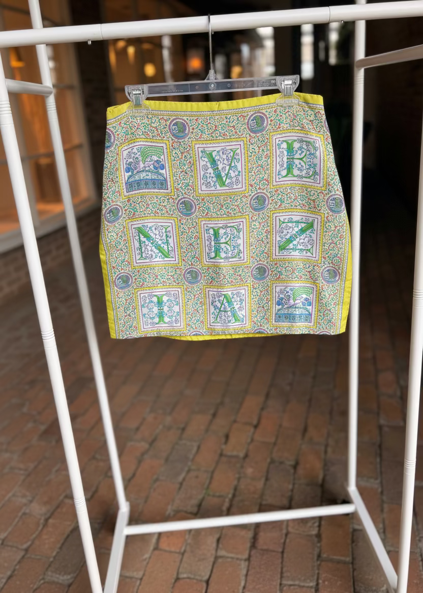 Italian Silk Neckchief Scarves in Kiwi