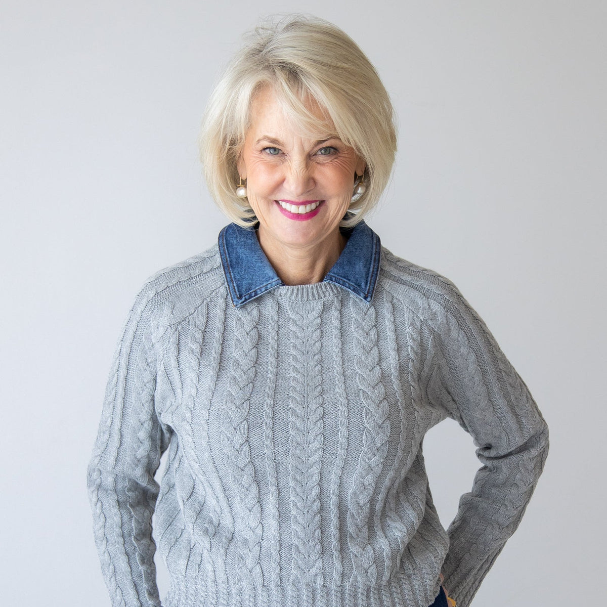 Nash Denim Collar Sweater