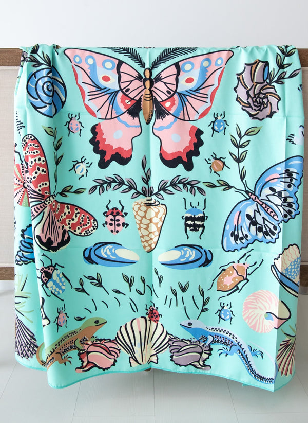 51" Square Silk Butterfly Scarf
