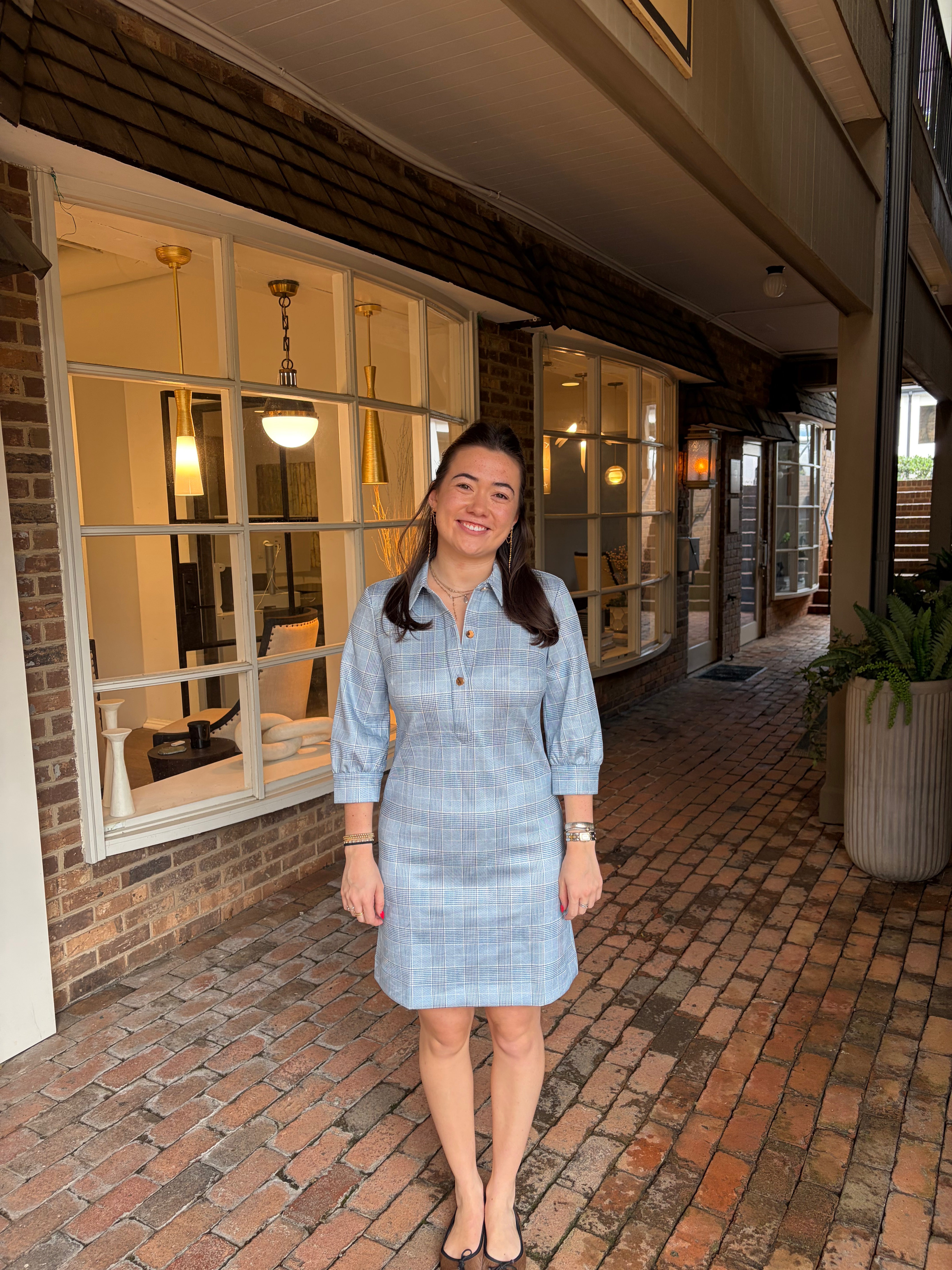 Kat Knit Plaid Dress