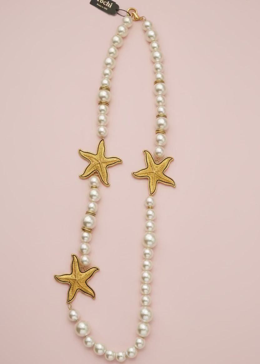Long Starfish Pearl Necklace