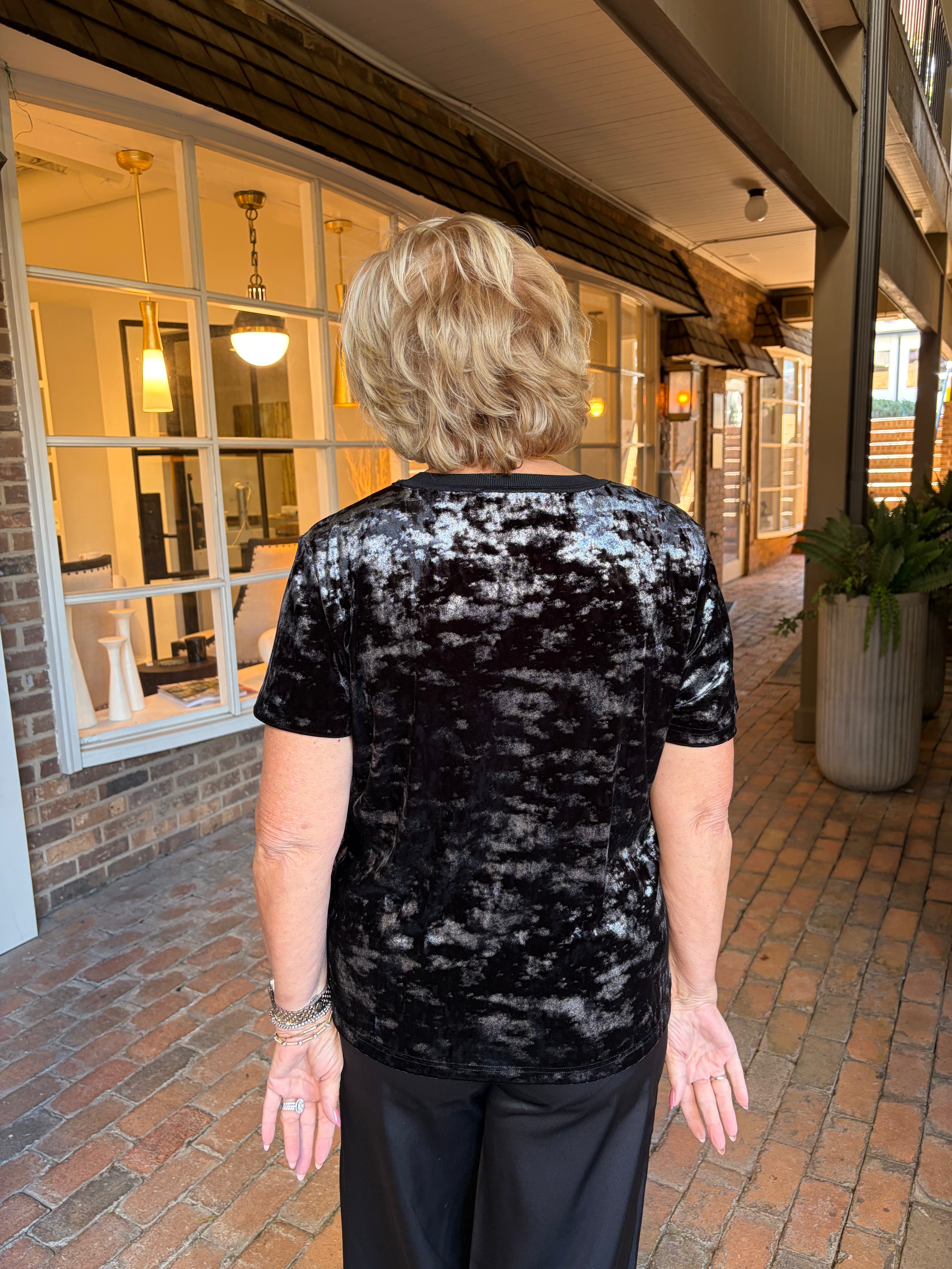Silver Cloud Velvet Top