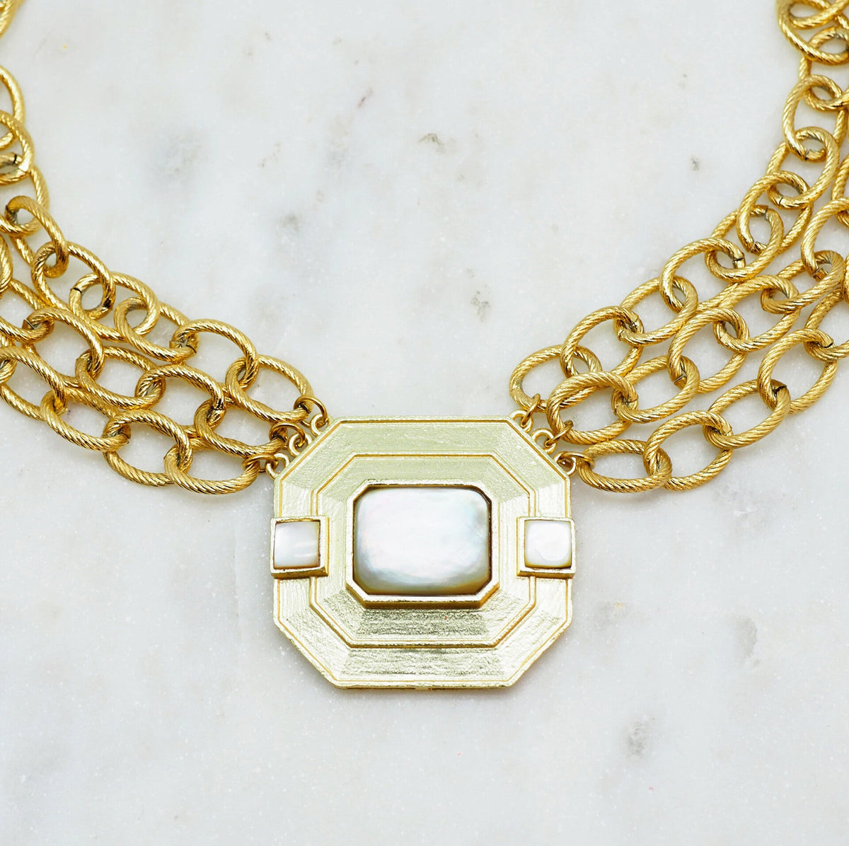 Gatsby Mother of Pearl Necklace