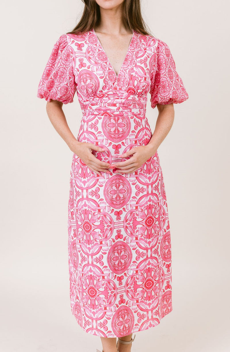 Josie Dress XS Pink Trellis