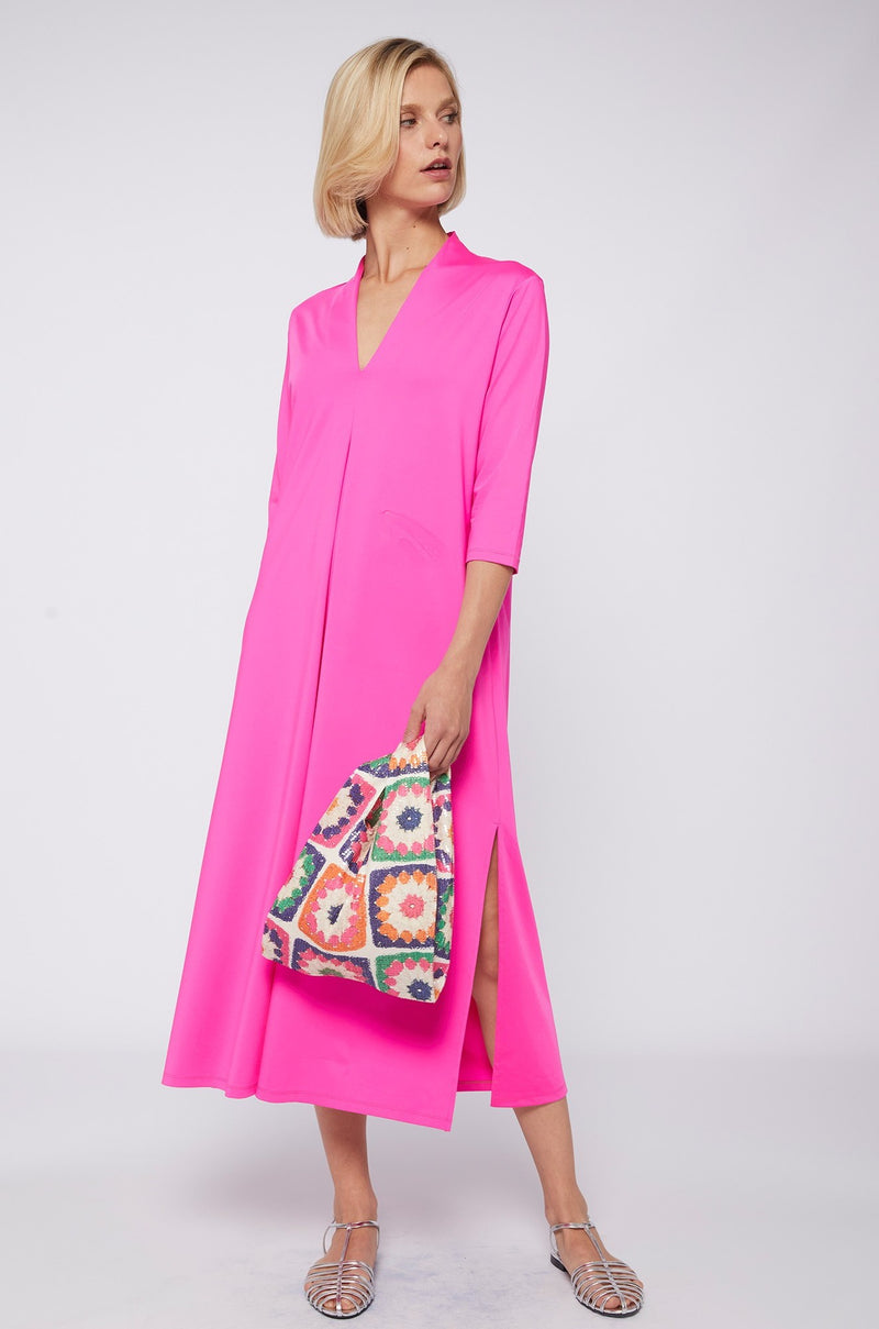 Noam Pink Fluor Knit Dress