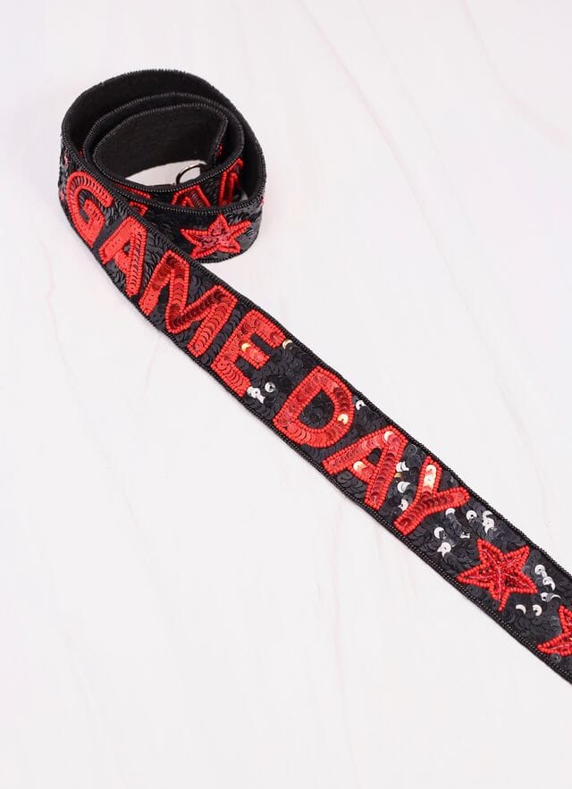 Sequin Game Day Strap- Black & Gold main image 1