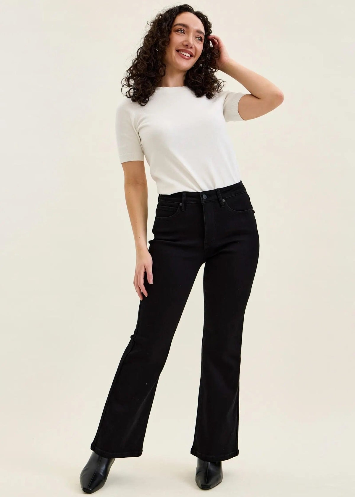 Judy Blue High Waist Tummy Control Classic Black Bootcut Jeans - Petite, 29"