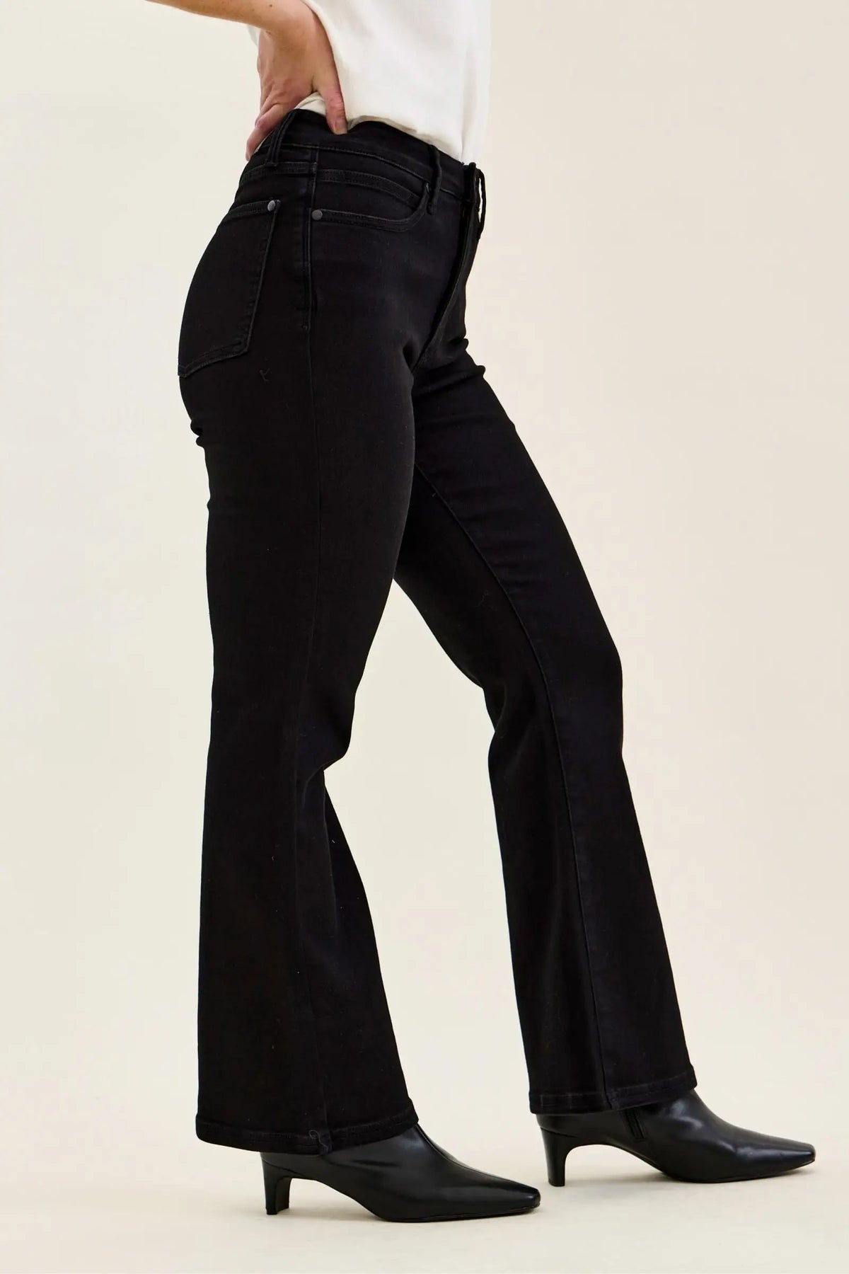 Judy Blue High Waist Tummy Control Classic Black Bootcut Jeans - Petite, 29"