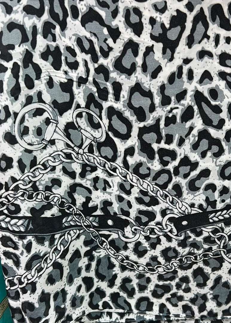 Vibrant Animal Print Small Square Scarf