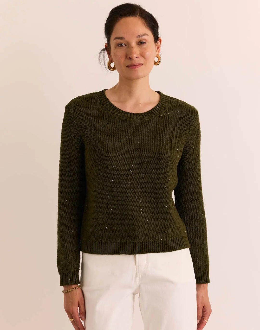 Queenie Long Sleeve Sequins Sweater