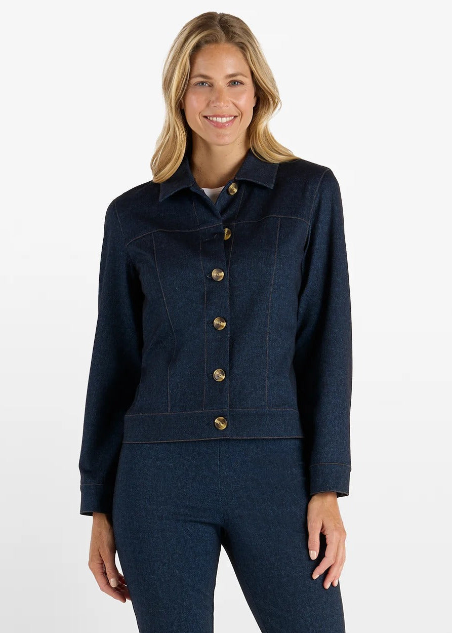 Hudson Jacket Navy Saddle
