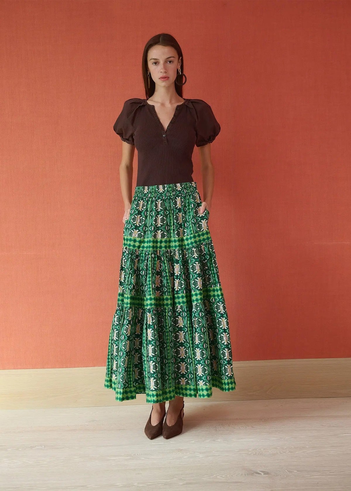 Tiered Maxi Skirt