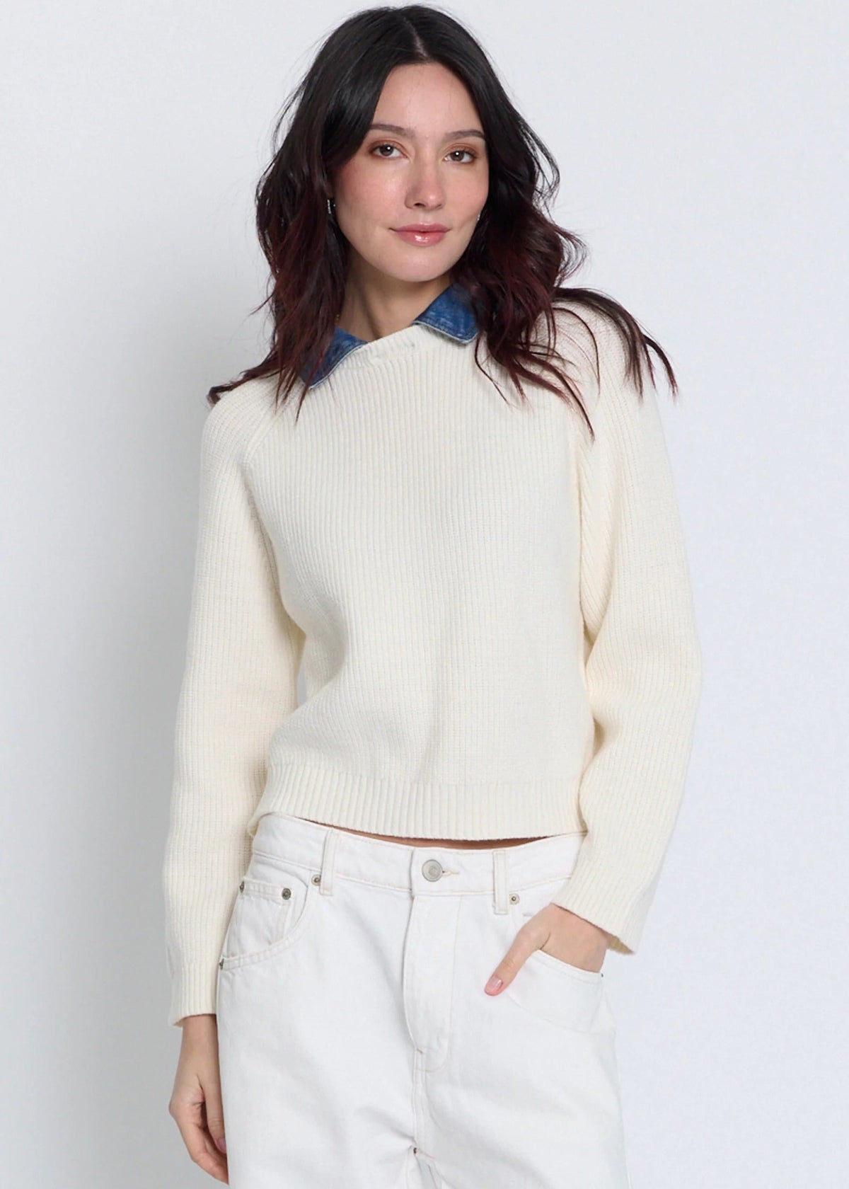 Nash Denim Collar Sweater