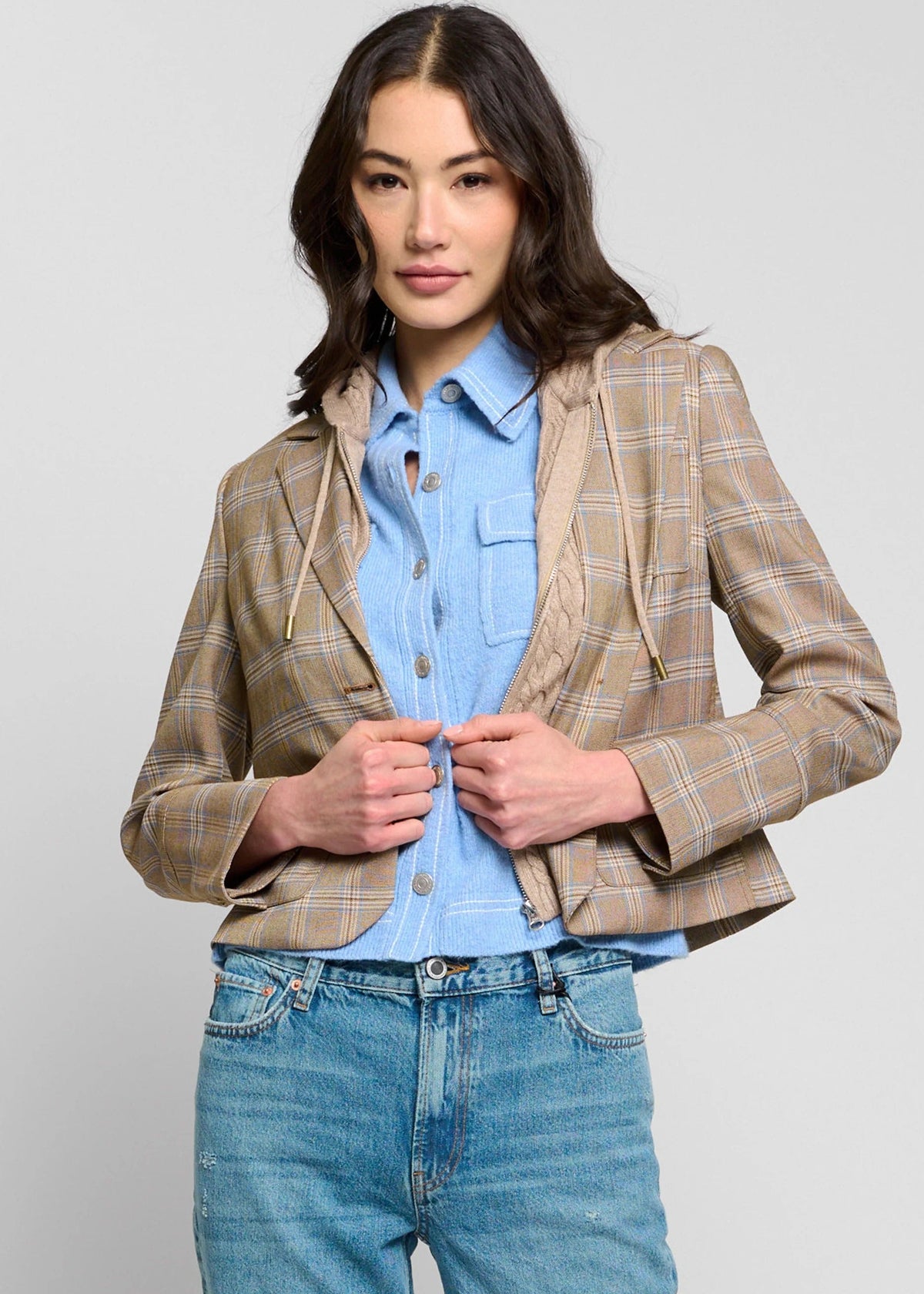 Sienna Plaid Dickey Blazer