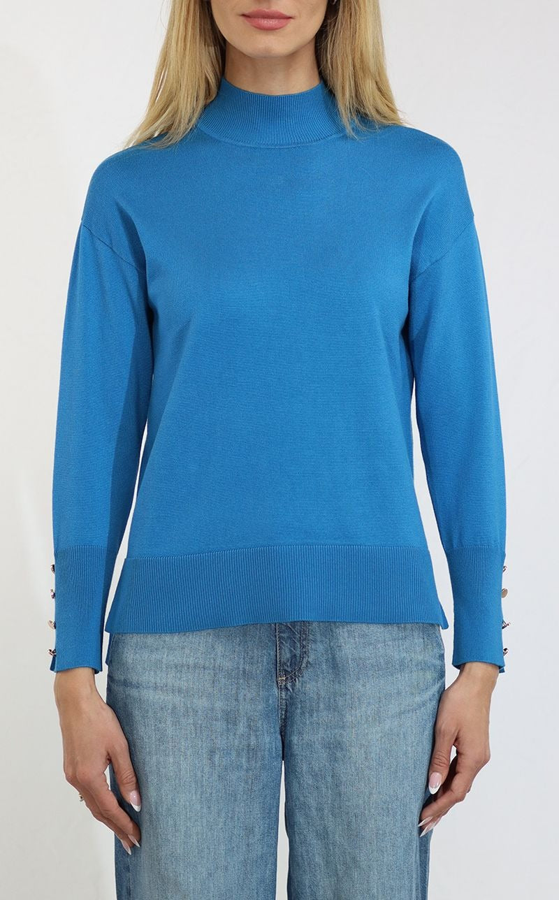 Mock Neck High-Low Tunic