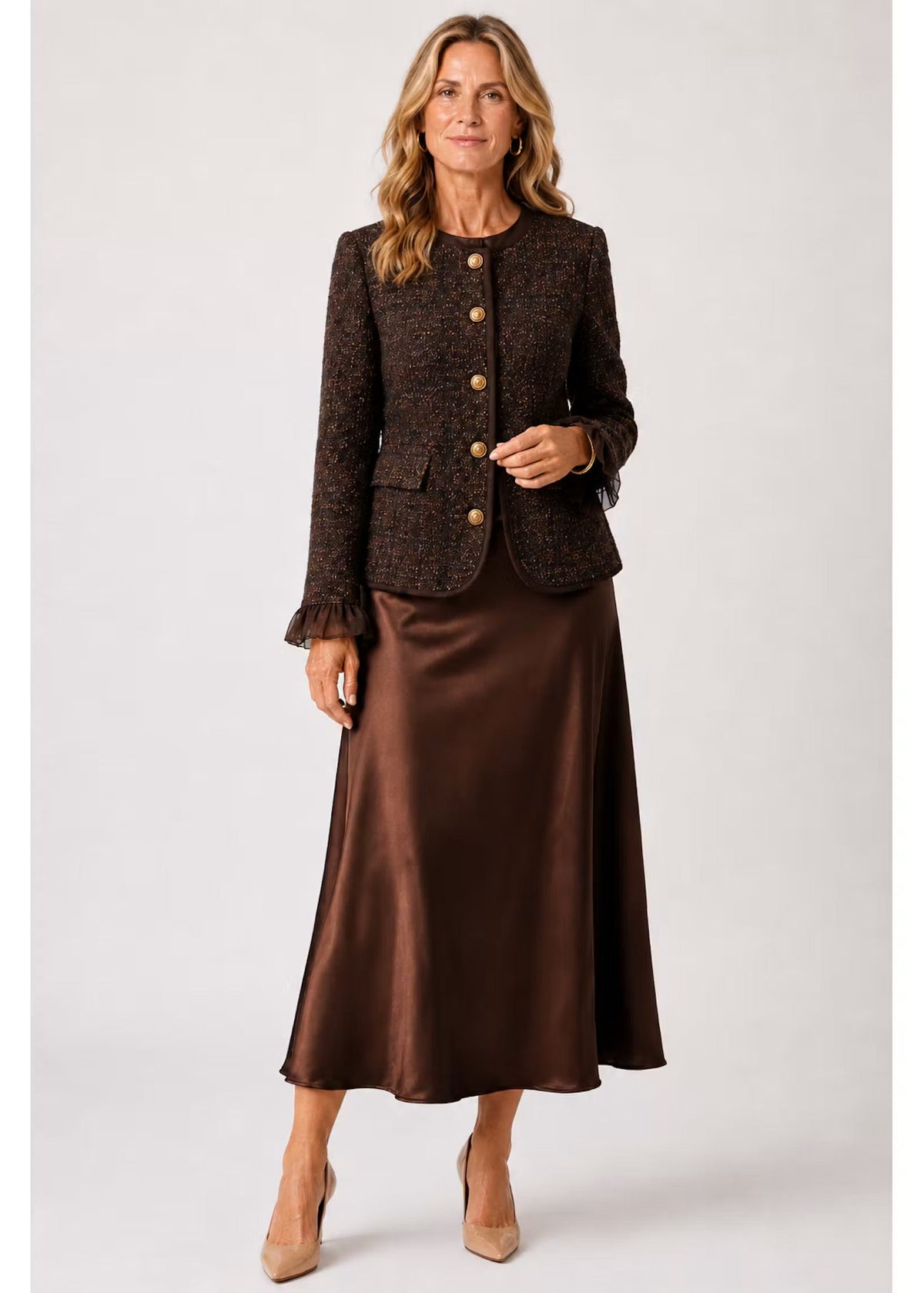 Faith Tweed Button Jacket