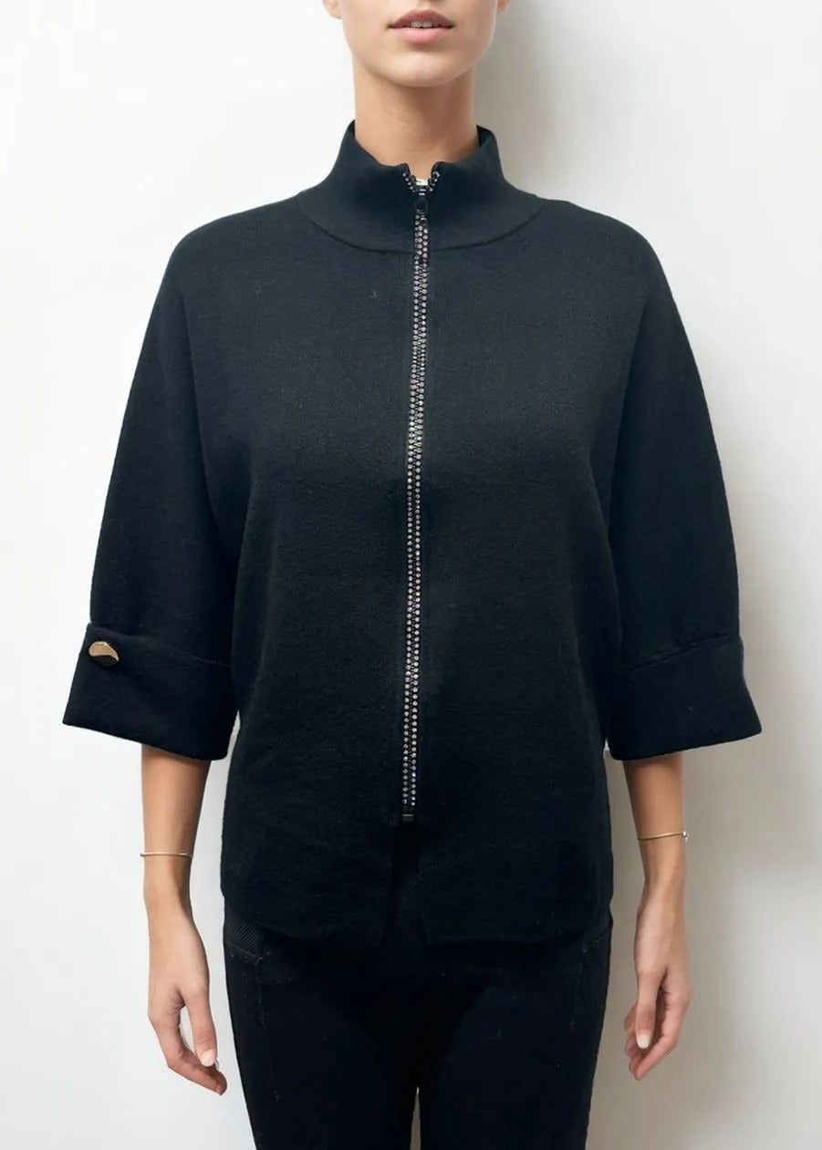Zip Crystal Cardigan