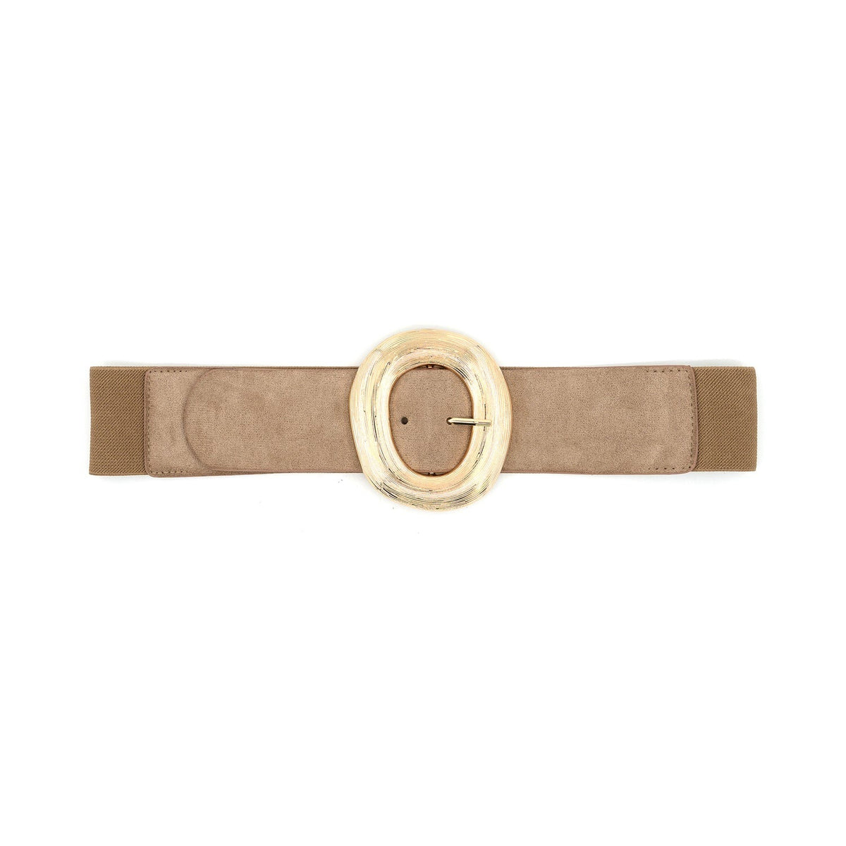 Stretch with Suede Gold Buckle Belt