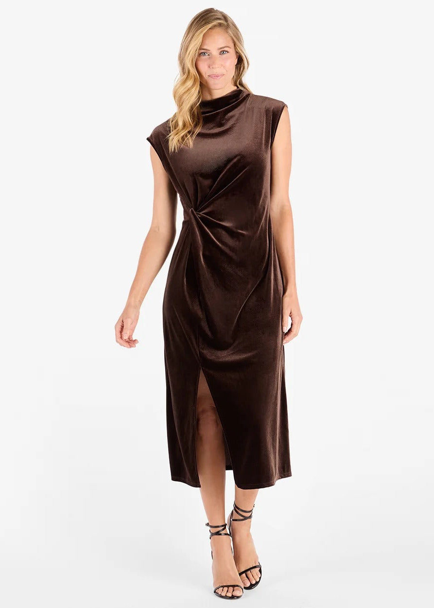Autumn Stretch Velvet Dress