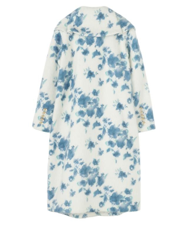 Wool Shaggy Flower Coat
