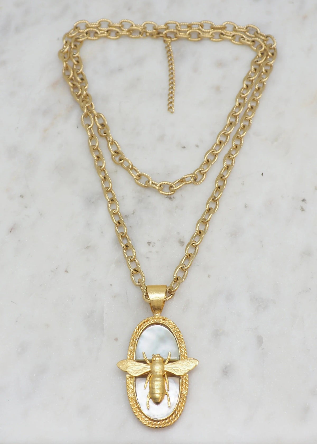 Pearl Beetle Necklace