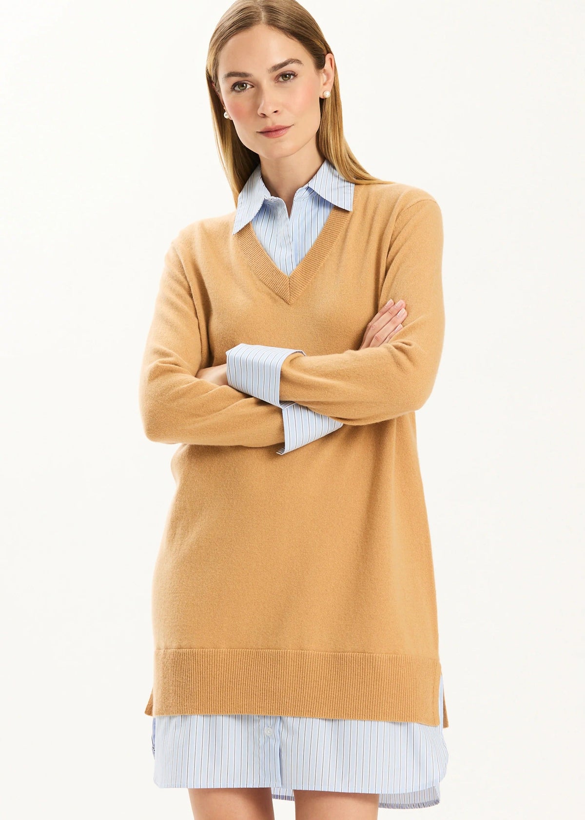 Logan Cashmere Twofer Dress