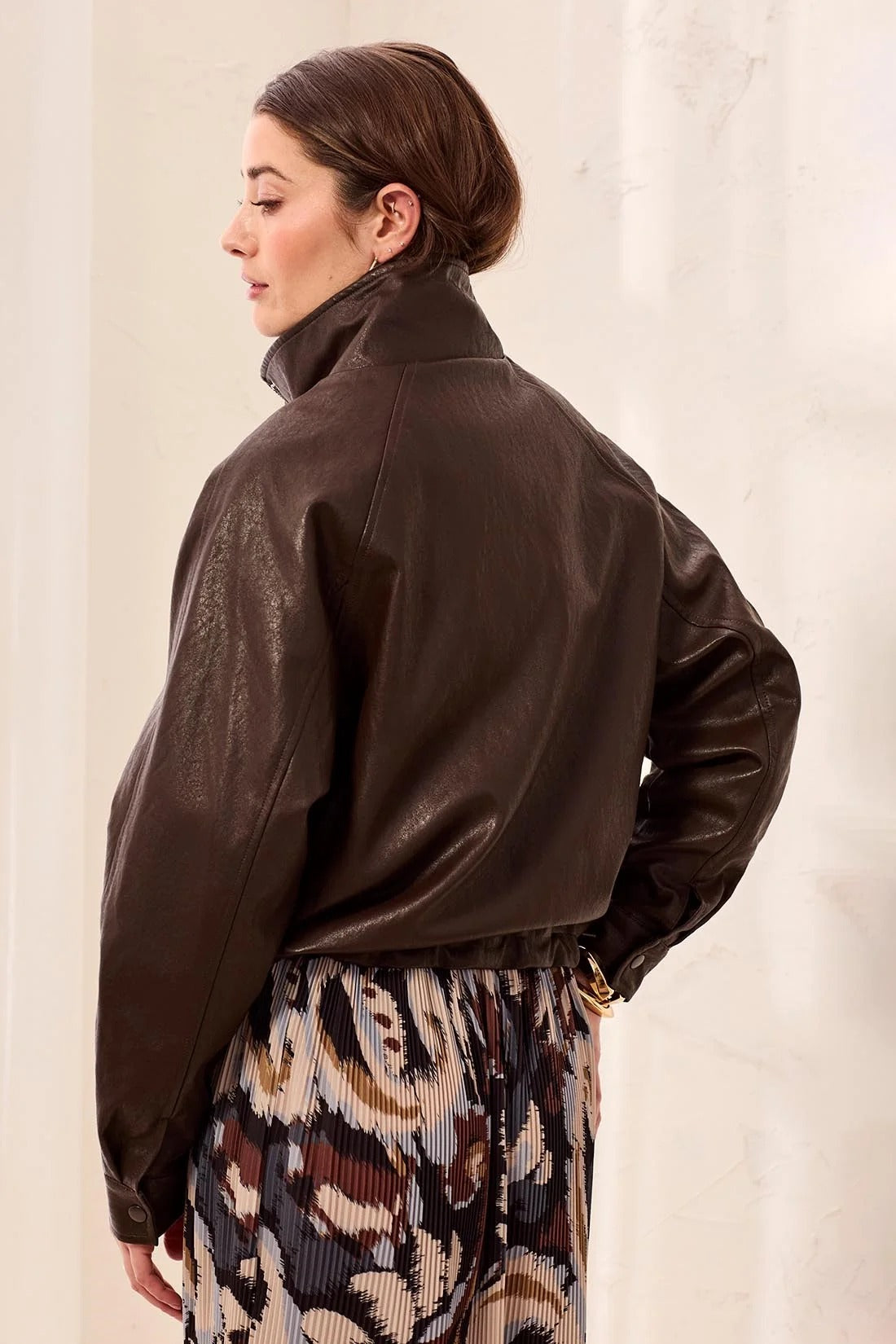 Relaxed Mock Neck Jacket