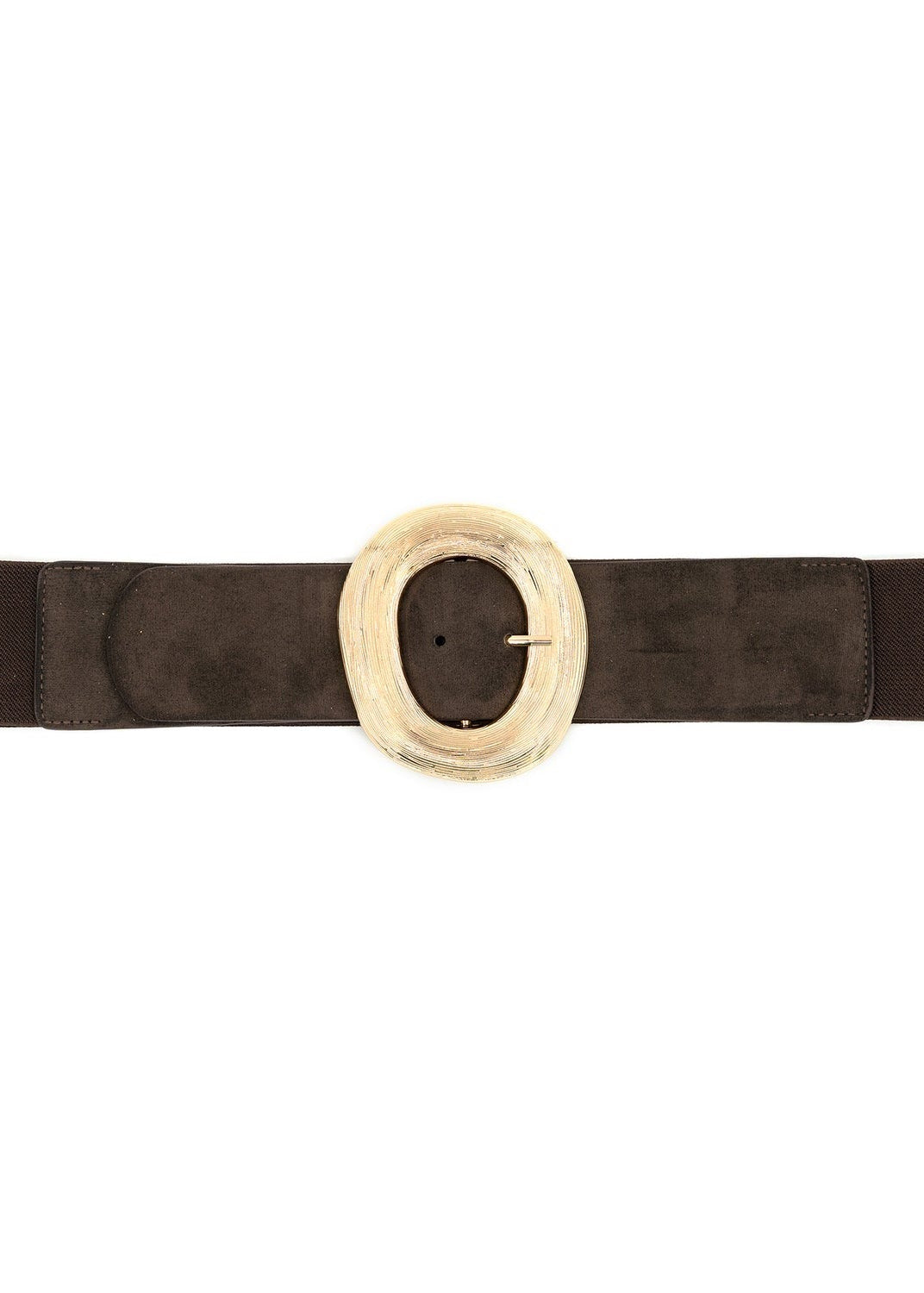 Stretch with Suede Gold Buckle Belt
