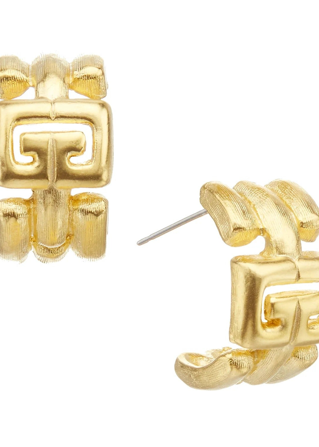 Small Greek Key Hoops