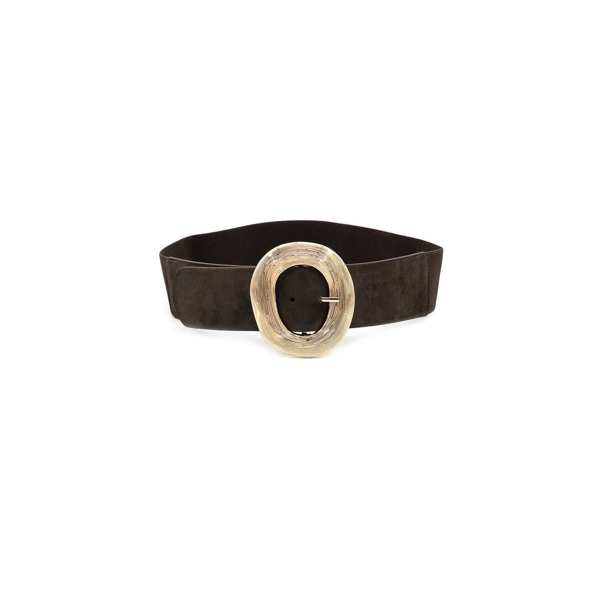 Stretch with Suede Gold Buckle Belt