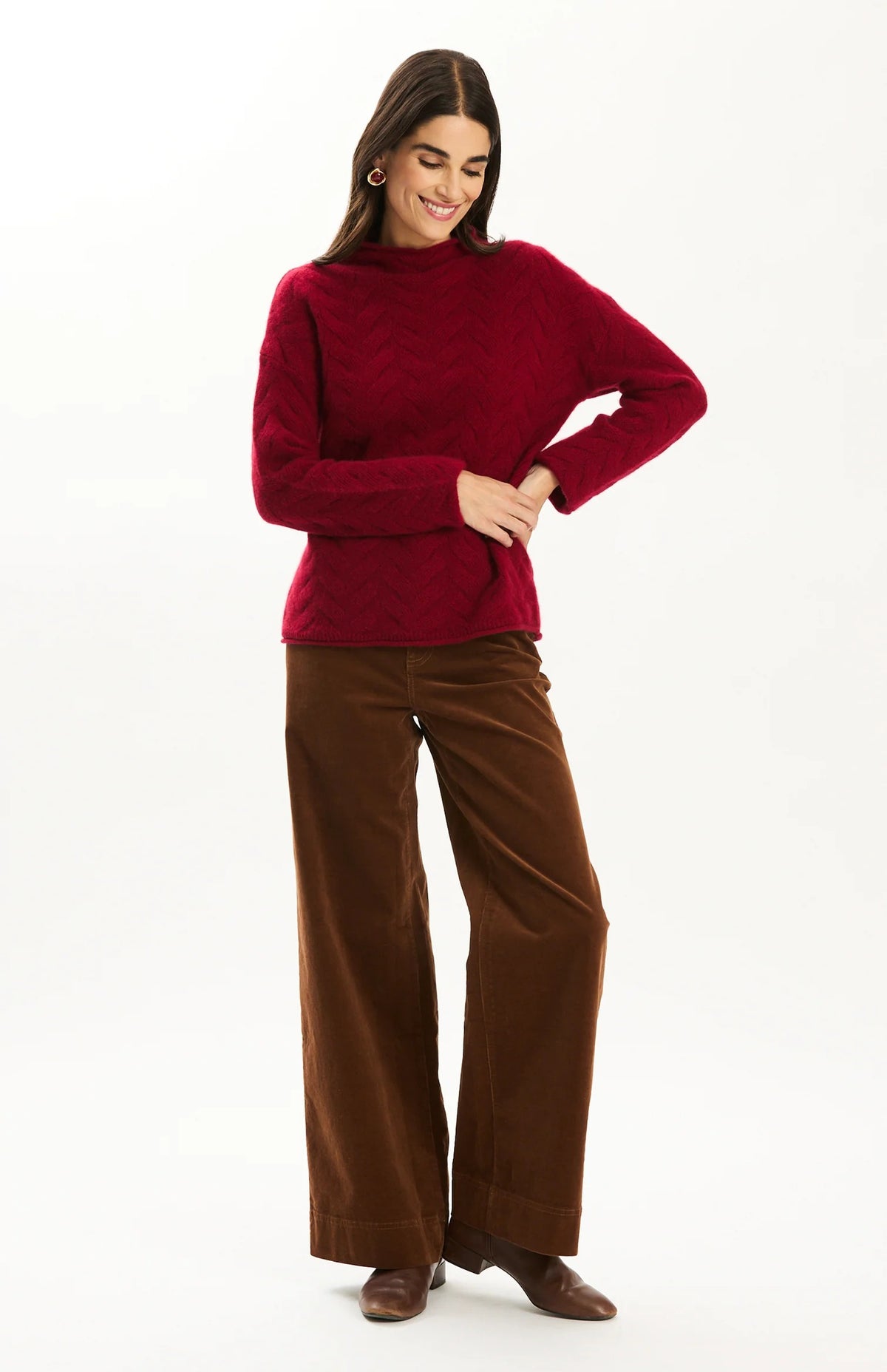 Gracie Cashmere Basketweave Sweater