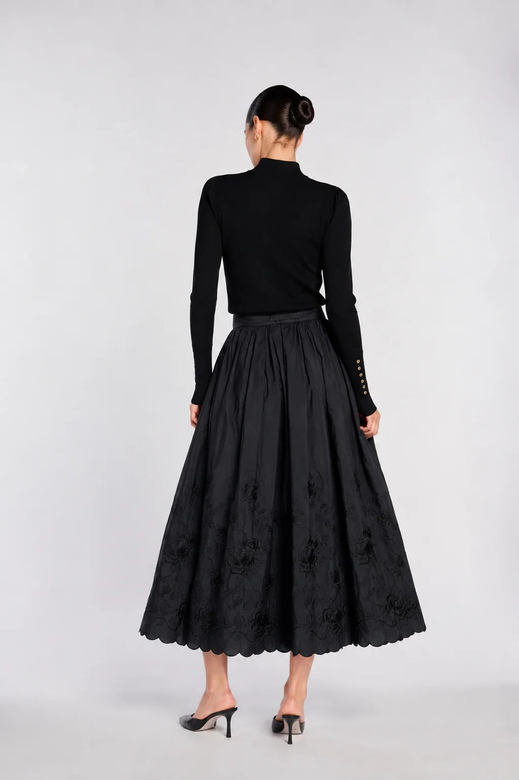 Quarine Long Pleated Skirt