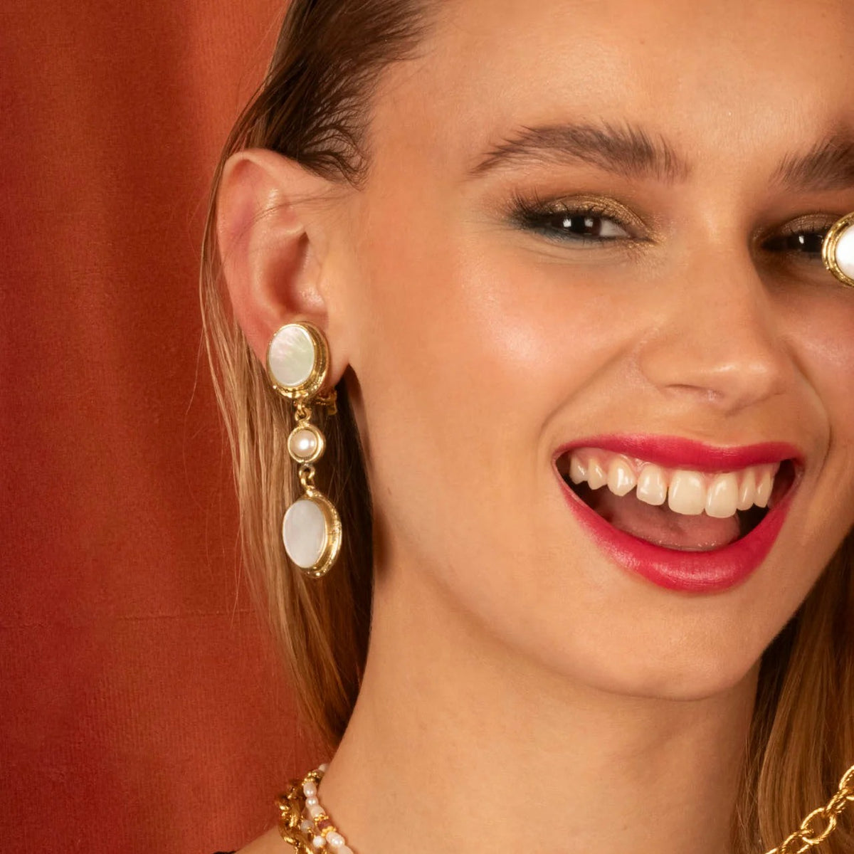 Layered Pearl Paris Earrings