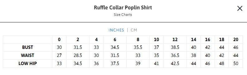 Ruffle Collar Poplin Shirt