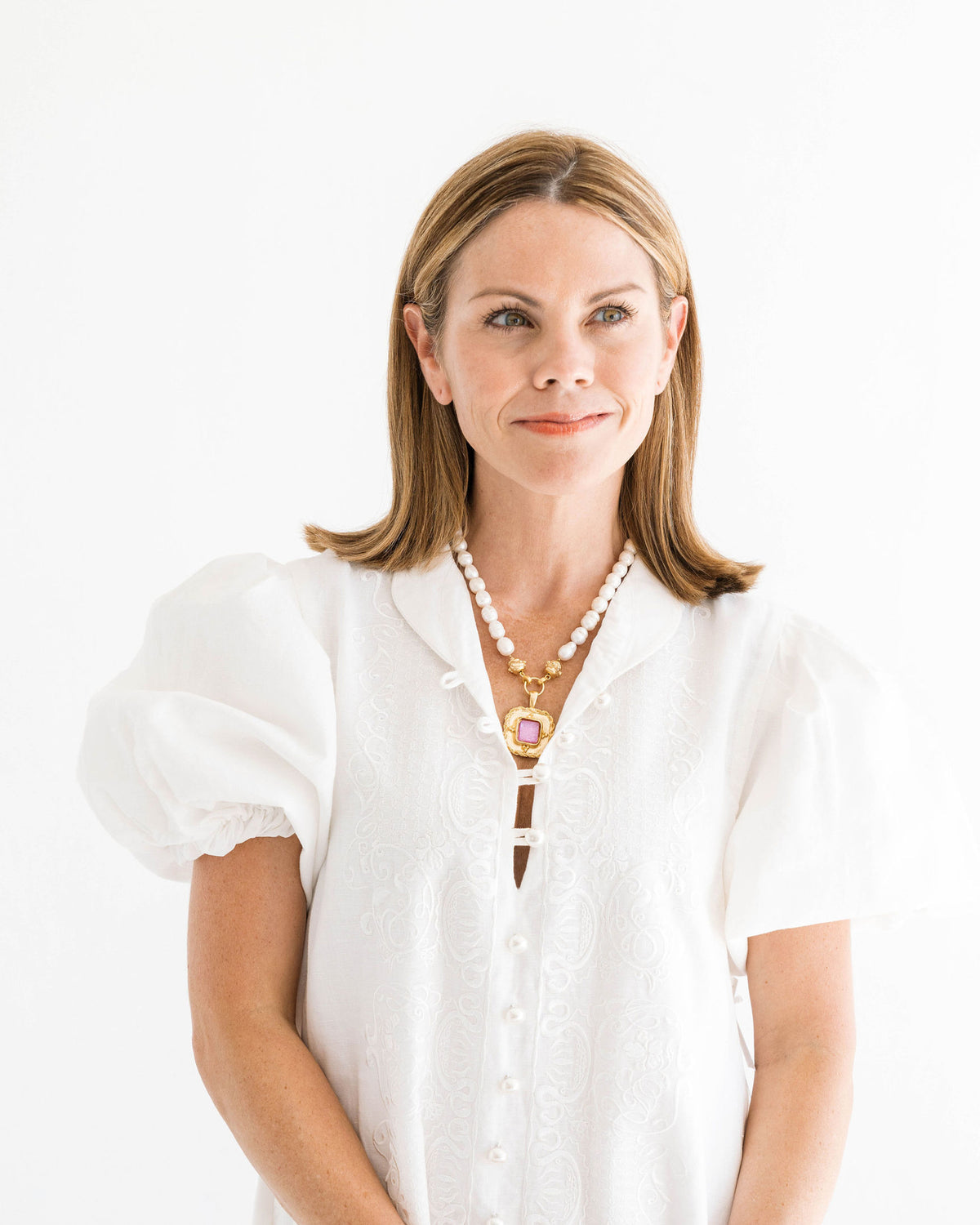 Pink Madeline Pearl Necklace