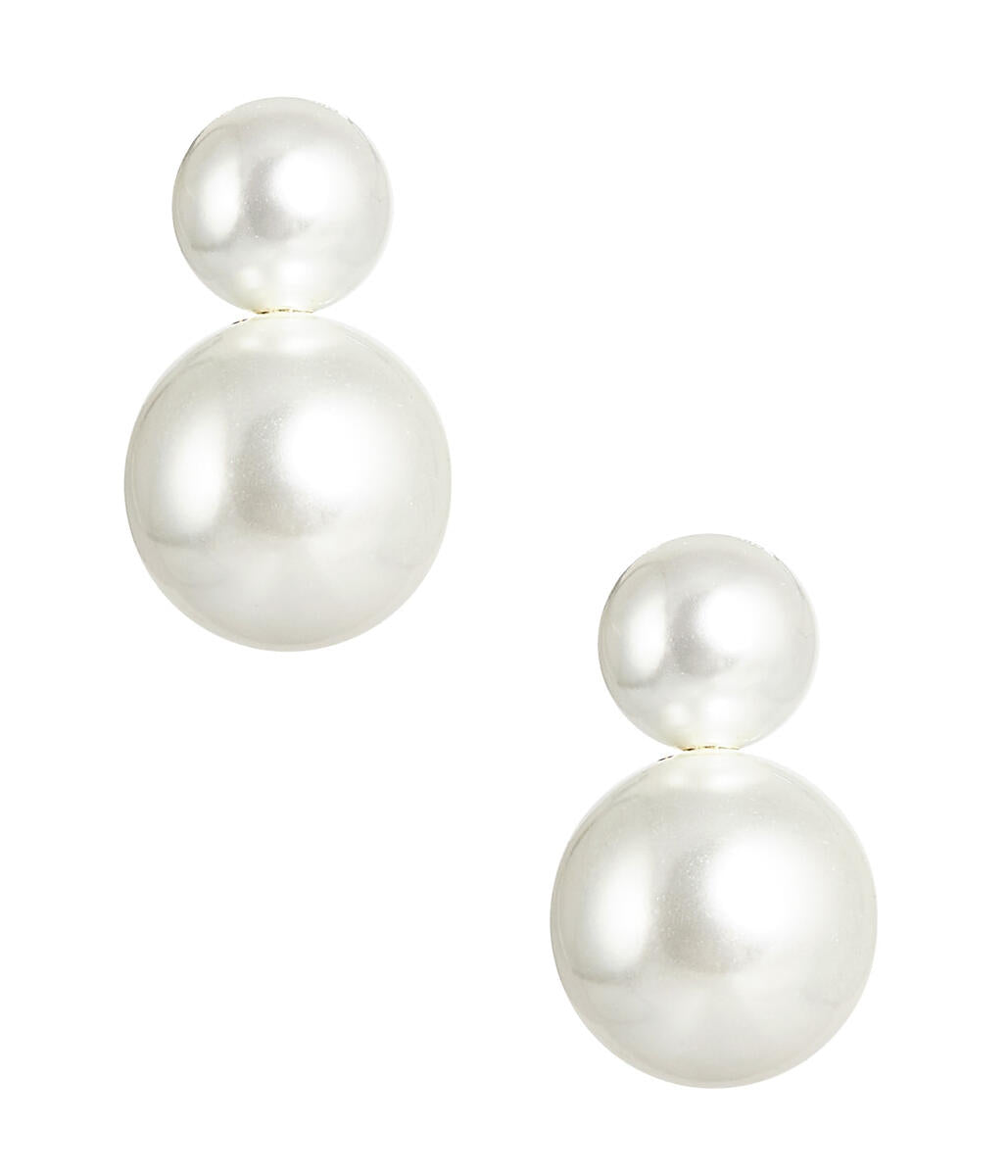 Audrey Large Pearl Stud - Clip On