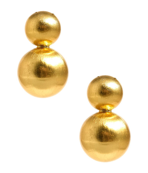 Audrey Large Stud - Brushed Gold