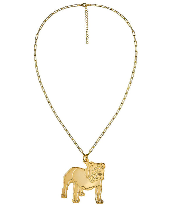 Big Flat Bulldog Necklace