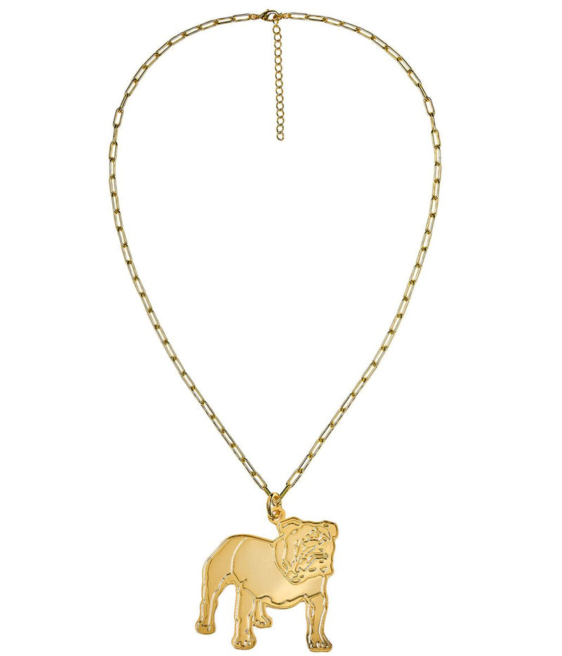 Big Flat Bulldog Necklace