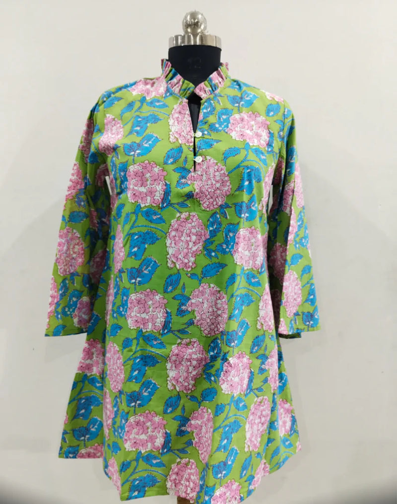 Pink Hydrangea Mini Dress