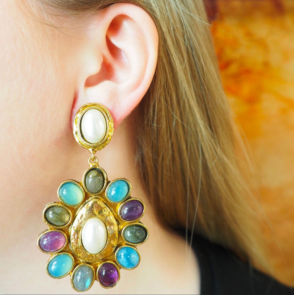 Barocca Clip Earrings