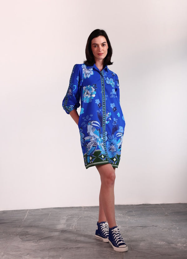 Ava Dress - Sapphire Florals