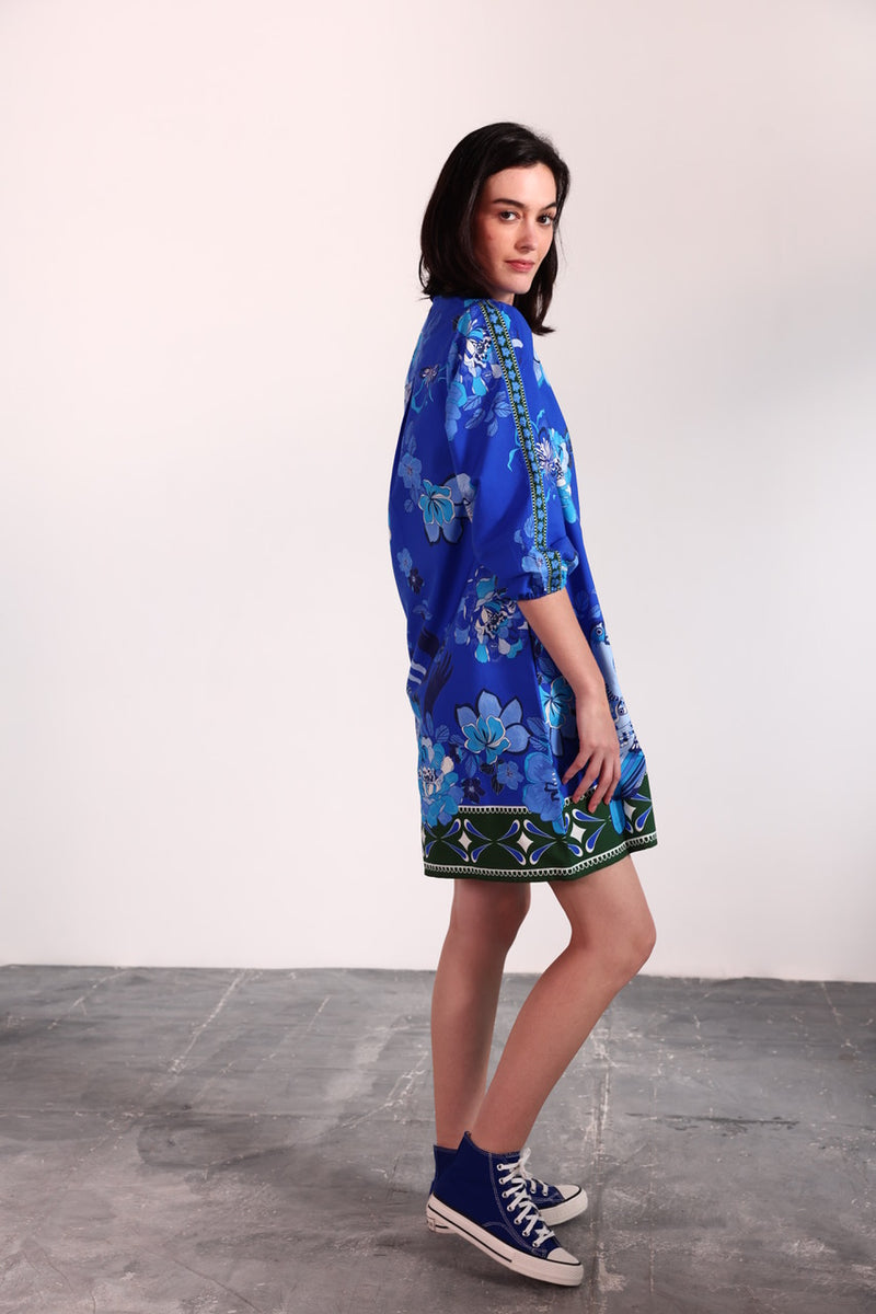 Ava Dress - Sapphire Florals