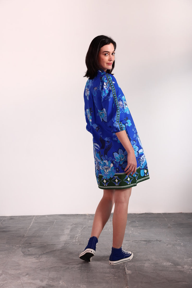 Ava Dress - Sapphire Florals